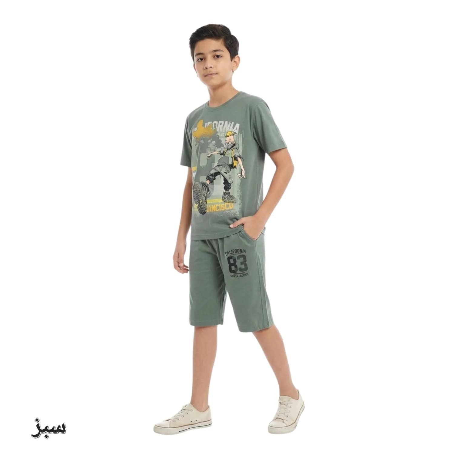 تیشرت شلوارک پسرانه کالیفرنیا — تصویر ۴