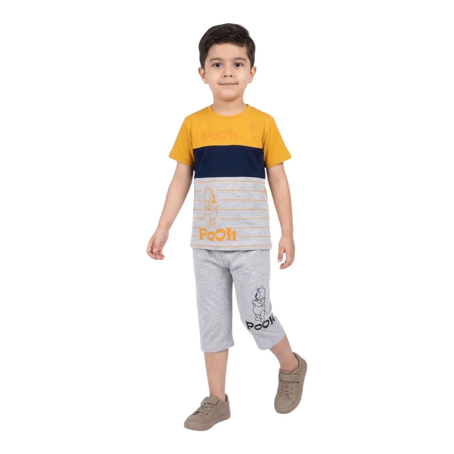 تیشرت شلوارک پسرانه ملانژ POOH — تصویر ۶