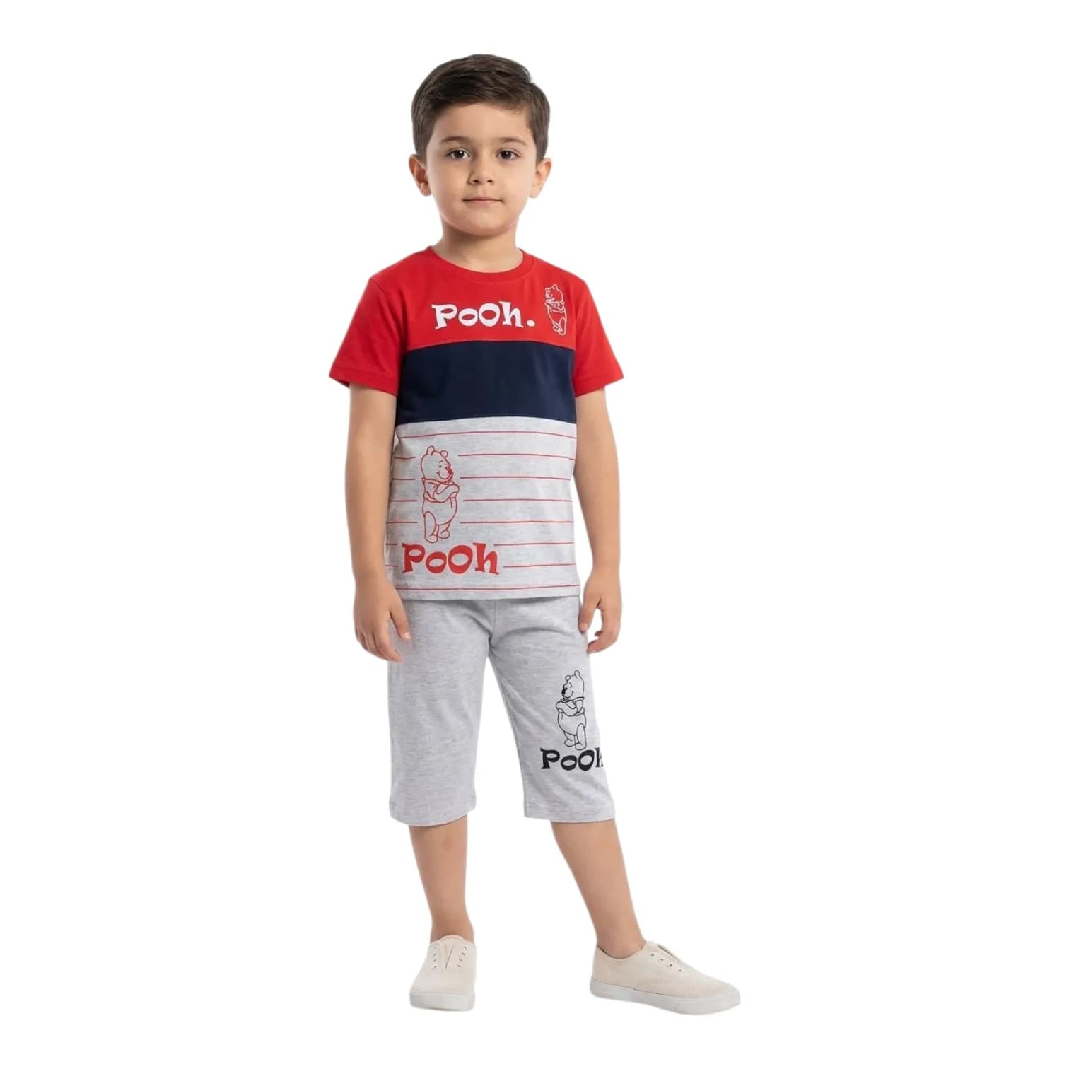 تیشرت شلوارک پسرانه ملانژ POOH