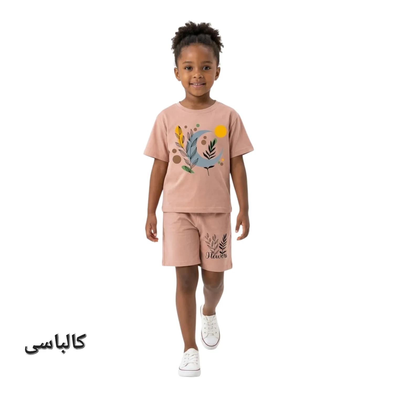 تیشرت شلوارک دخترانه ماه