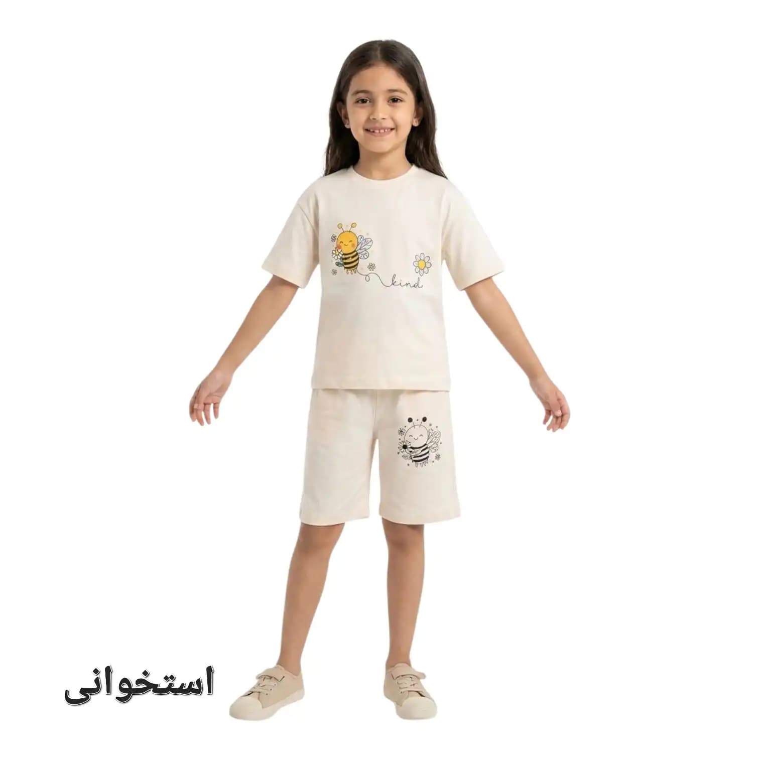 تیشرت شلوارک بچه گانه دخترانه زنبور — تصویر ۷