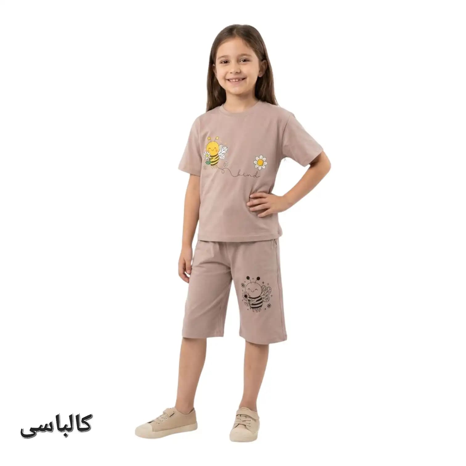 تیشرت شلوارک بچه گانه دخترانه زنبور