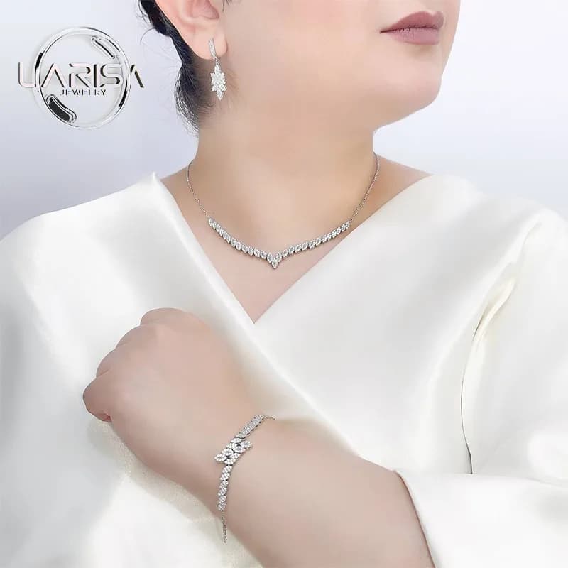 سرویس زنجیری نقره دخترانه SZ03 — تصویر ۵