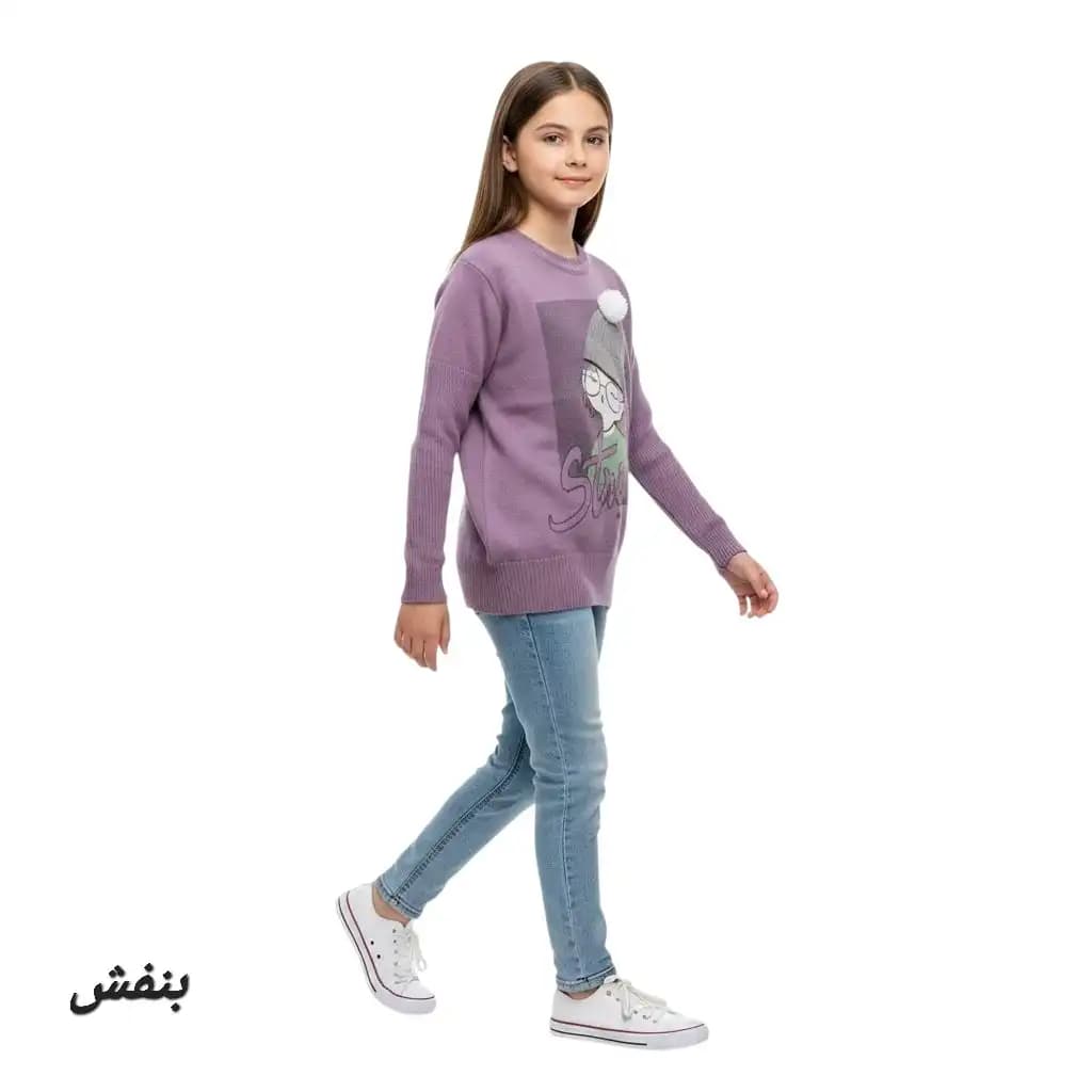 بلوز بافت دخترانه طرح کلاه — تصویر ۱۰