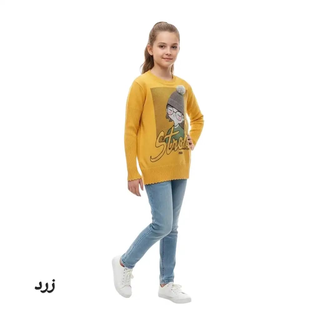 بلوز بافت دخترانه طرح کلاه — تصویر ۹