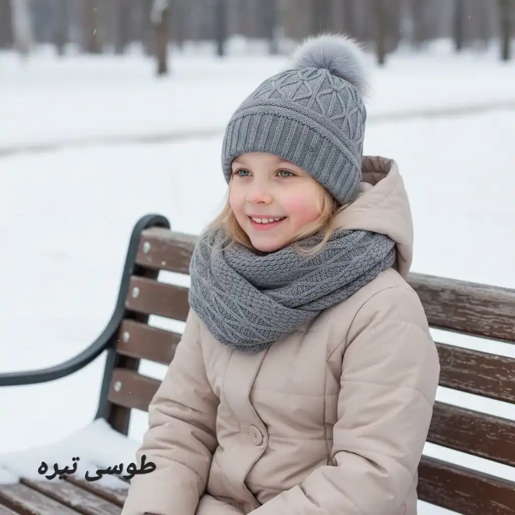 شال و کلاه بچه گانه دخترانه ۳۱۲۲ — تصویر ۱۲