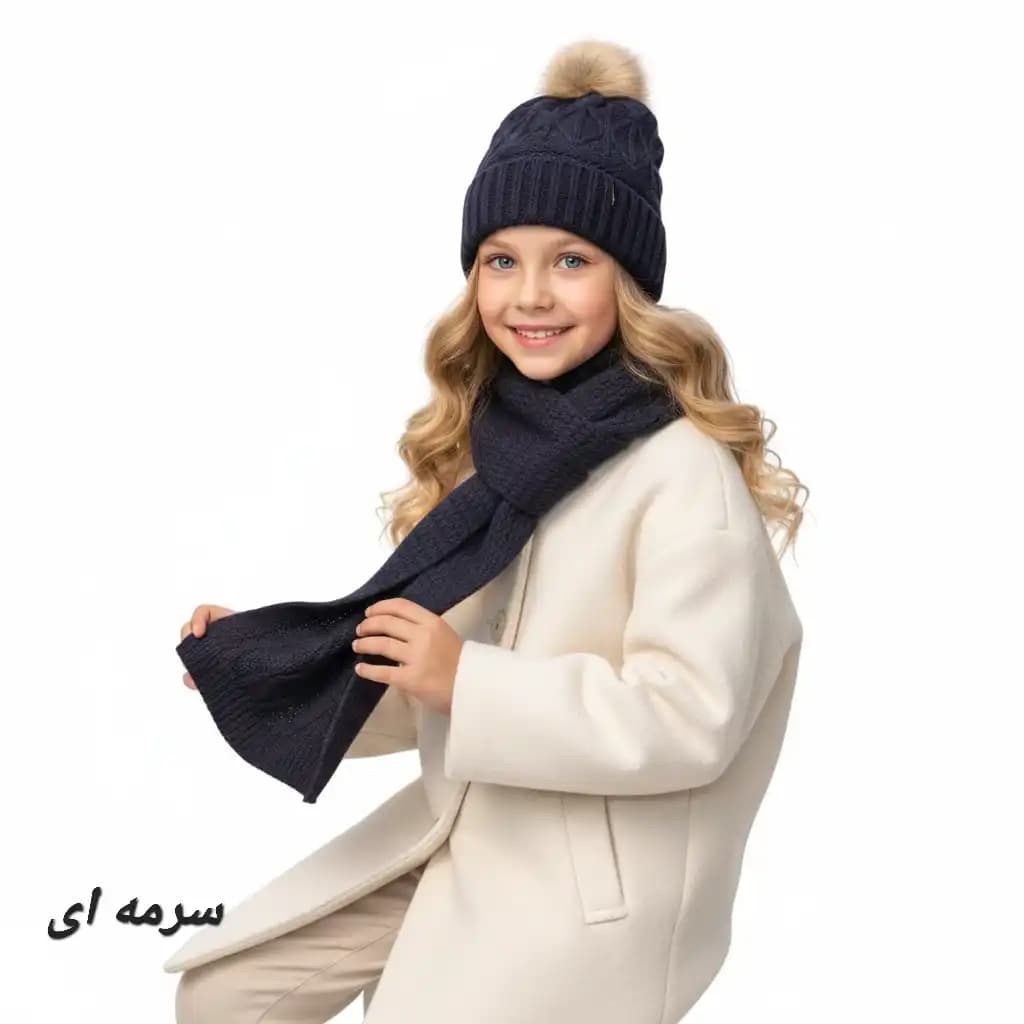 شال و کلاه بچه گانه دخترانه ۳۱۲۲ — تصویر ۹
