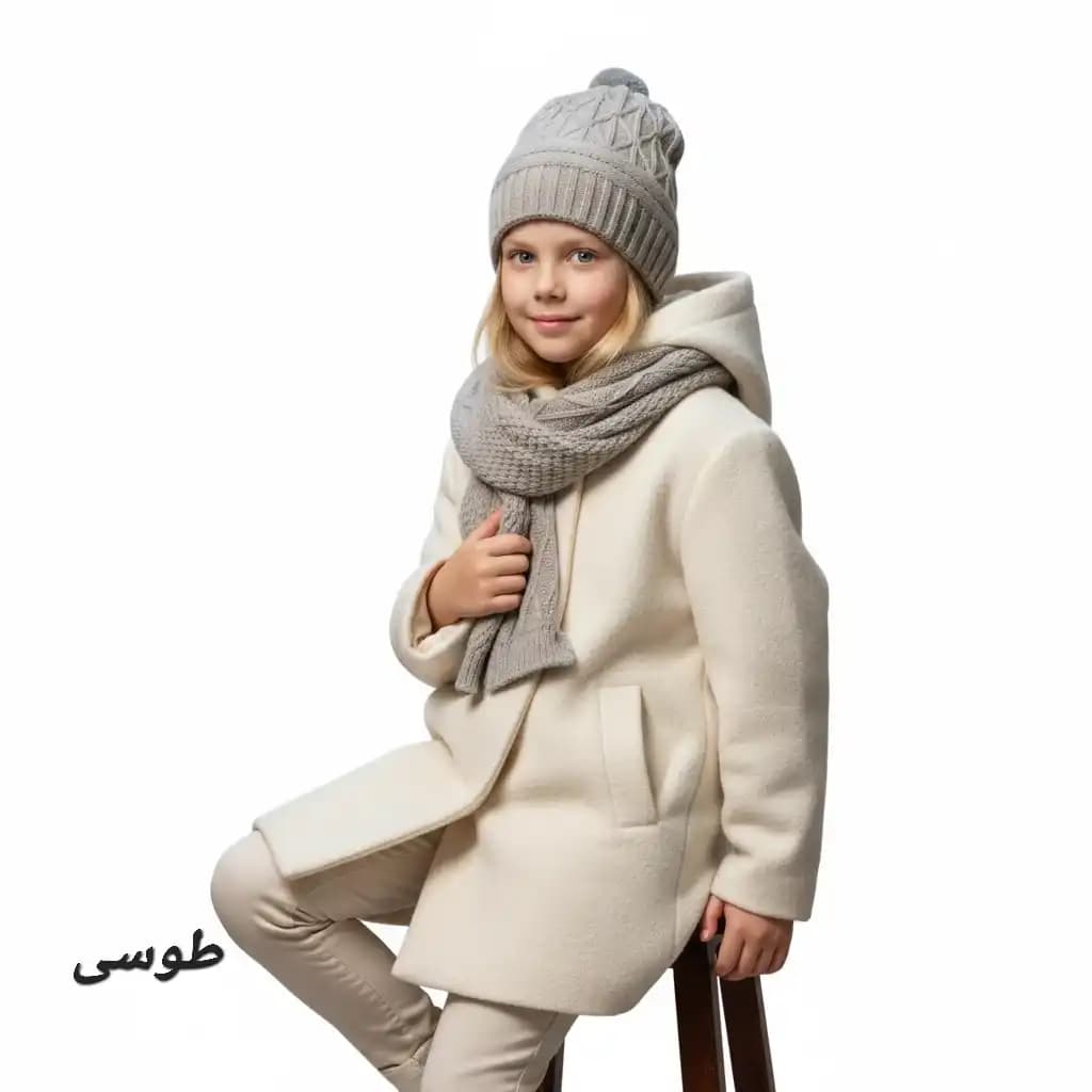 شال و کلاه بچه گانه دخترانه ۳۱۲۲