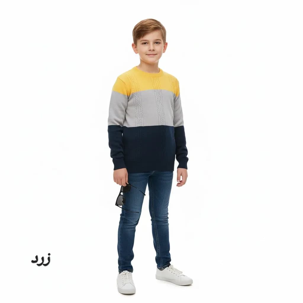 بلوز بافت پسرانه سان — تصویر ۶