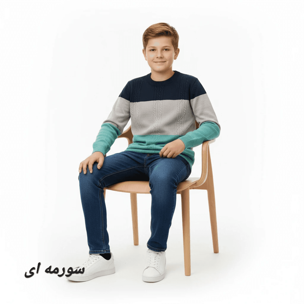بلوز بافت پسرانه سان — تصویر ۸