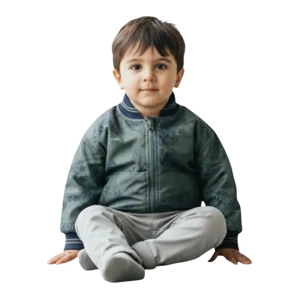 سویشرت پسرانه ضد آب داخل خز متین — تصویر ۳