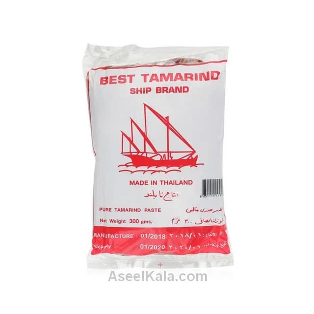 تمر هندی خالص هسته دار چاپ کشتی وزن 300 گرم