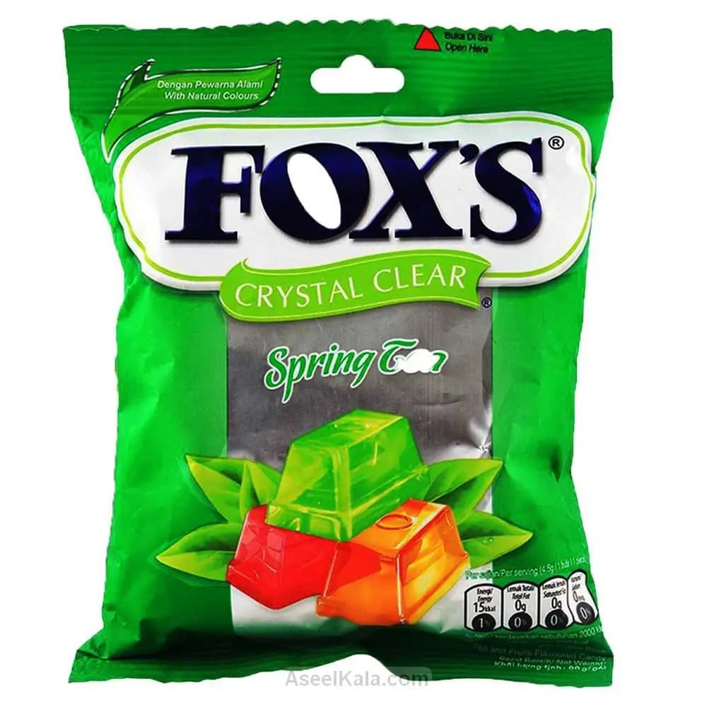 آبنبات فاکس چای بهاری پاکتی 90 گرمی – Fox’s