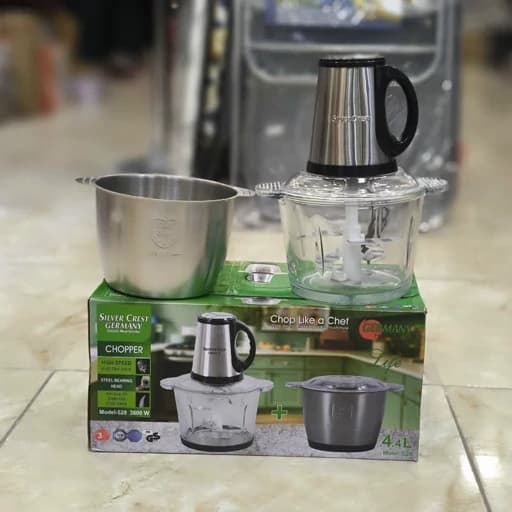 خردکن 4 لیتری سیلور کرست 2کاسه مدل528 — تصویر ۴