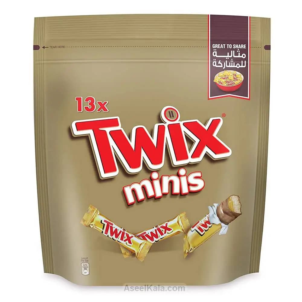 شکلات تویکس مینی پاکتی بسته 13 عددی – Twix