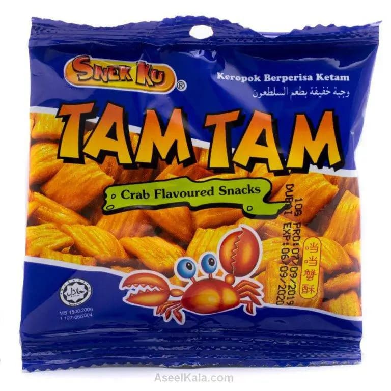 چیپس خرچنگ مدل Tam Tam بسته 50 عددی – Snek Ku — تصویر ۳