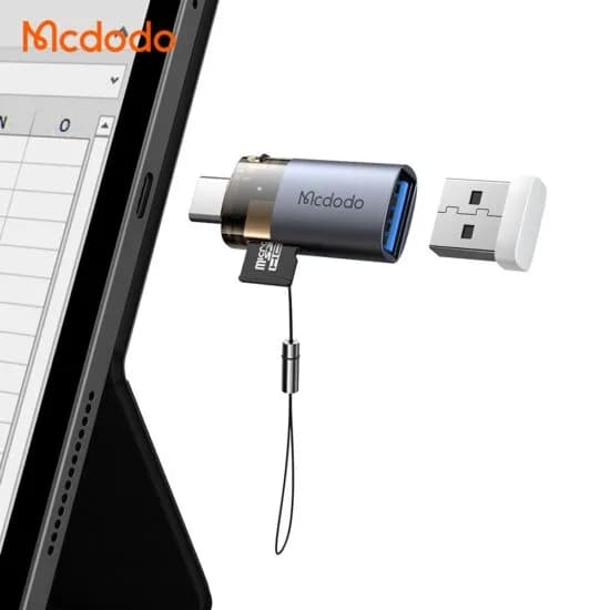 مبدل OTG تایپ سی و رم ریدر مک دودو مدل OT-7600 — تصویر ۲