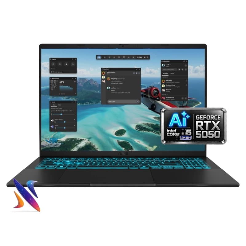 لپ تاپ 16 اینچی گیمینگ ایسوس ASUS Gaming V3607VH CORE 5-210H 16GB 512GB 8G-RTX5050 Nvidia Graphics WUXGA 144Hz