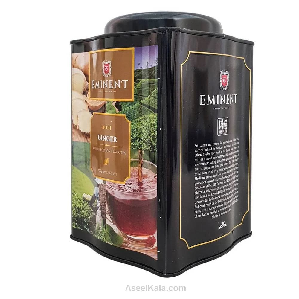 چای امیننت زنجبیلی قوطی 6 ضلعی 250 گرمی – Eminent — تصویر ۲