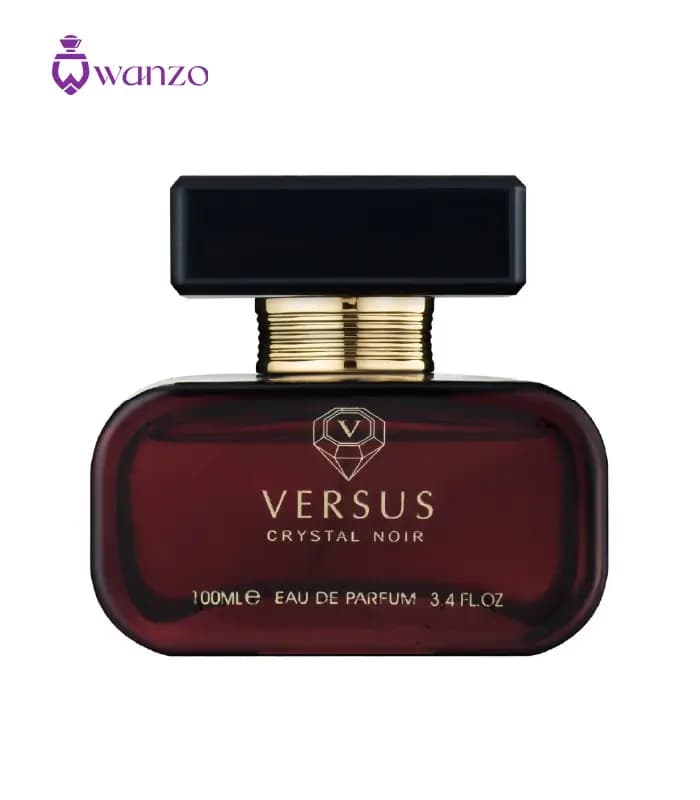 عطر ادکلن فراگرنس ورد ورسوس کریستال نویر (مشابه ورساچه کریستال نویر-مشکی) | Fragrance World Versus Crystal Noir