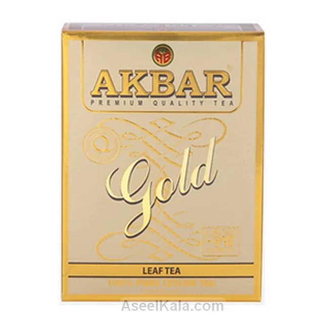 چای اکبر طلایی ساده سیلانی پاکتی 500 گرمی – AKBAR
