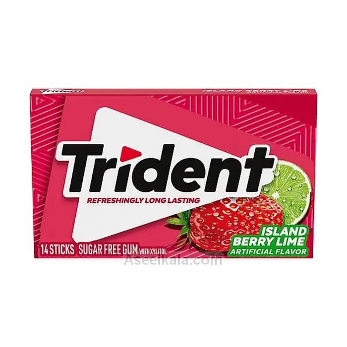 آدامس تریدنت توت فرنگی و لیمو تکی 14 عددی – TRIDENT
