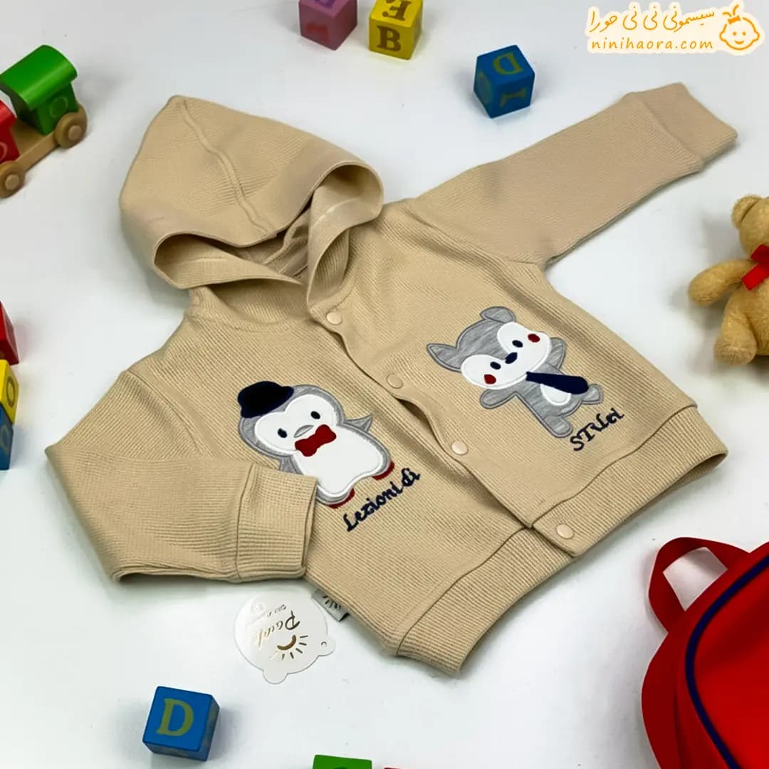 ست سه تیکه بیسکویتی گلدوزی طرح پنگوئن — تصویر ۸