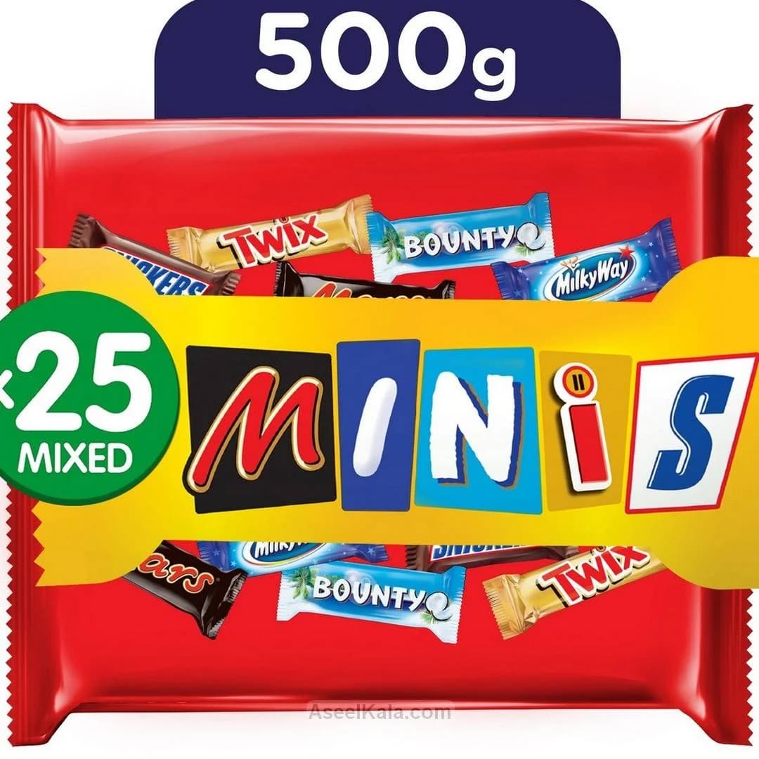 شکلات گلکسی مخلوط طعم های مختلف 500 گرم – MINIS — تصویر ۲