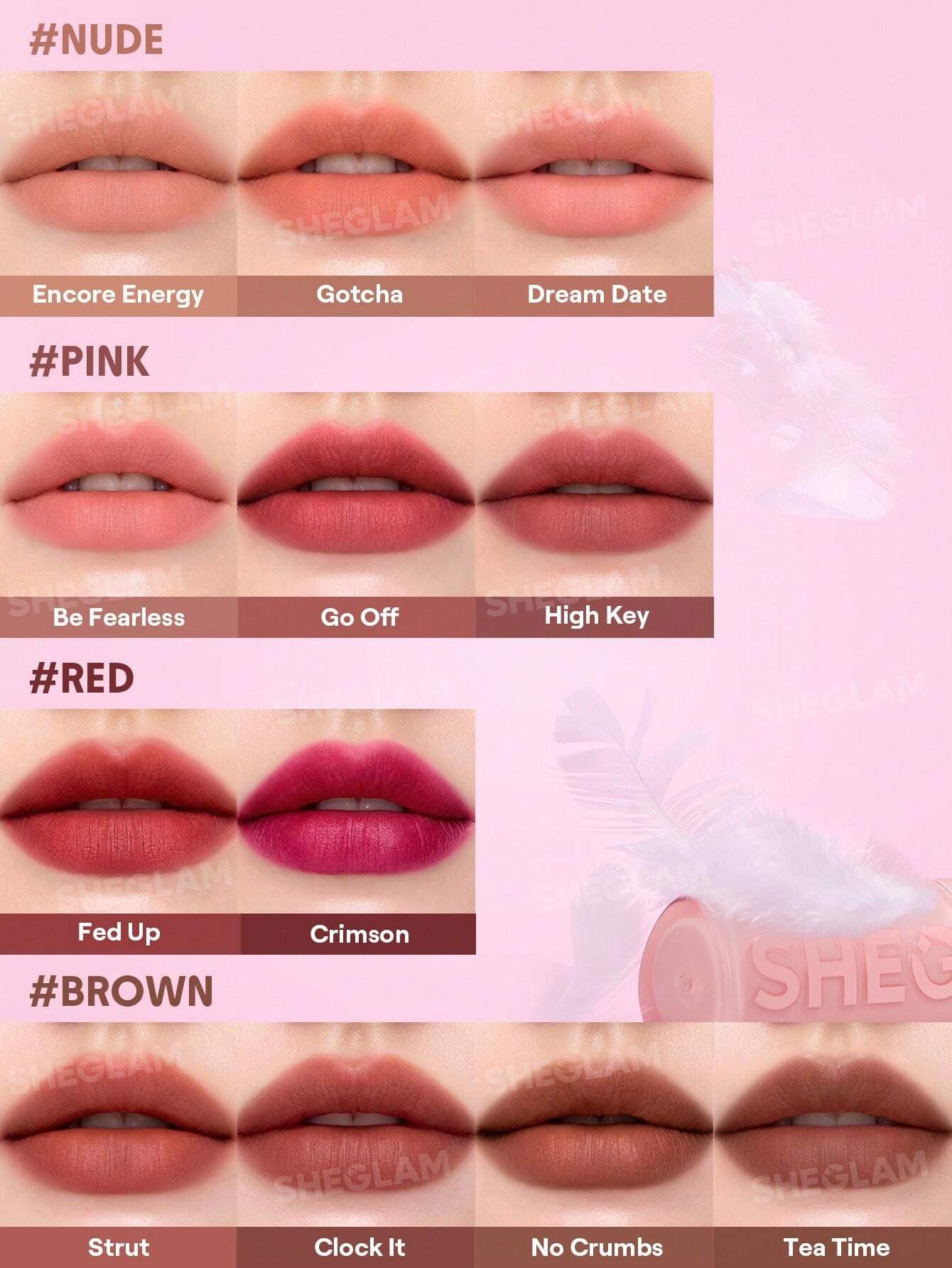 رژلب جامد مات شیگلم SHEGLAM مدل LIP VEIL CUSHION — تصویر ۴