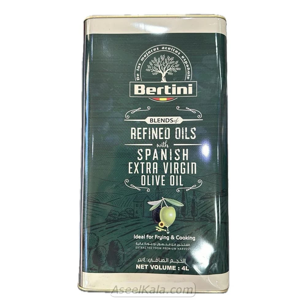 روغن زیتون برتینی 4 لیتری اسپانیایی بدون بو – Bertini