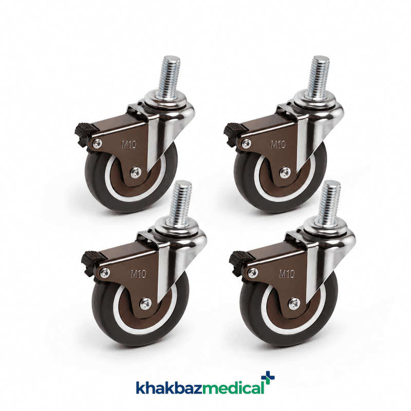 چرخ ترالی بیمارستانی ترمزدار