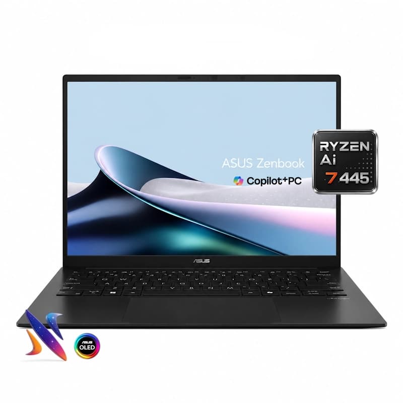 لپ تاپ 14 اینچی لمسی ایسوس ASUS Zenbook OLED UM3406GA Ryzen Ai 7-445 16 512GB Radeon Graphics Touch Panel — تصویر ۷
