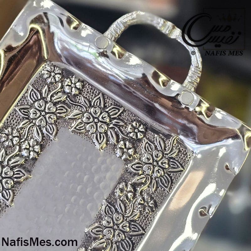 رولت خوری کروم دسته و پایه دار طرح فلاور ( ساخته شده از مس خالص ) — تصویر ۸