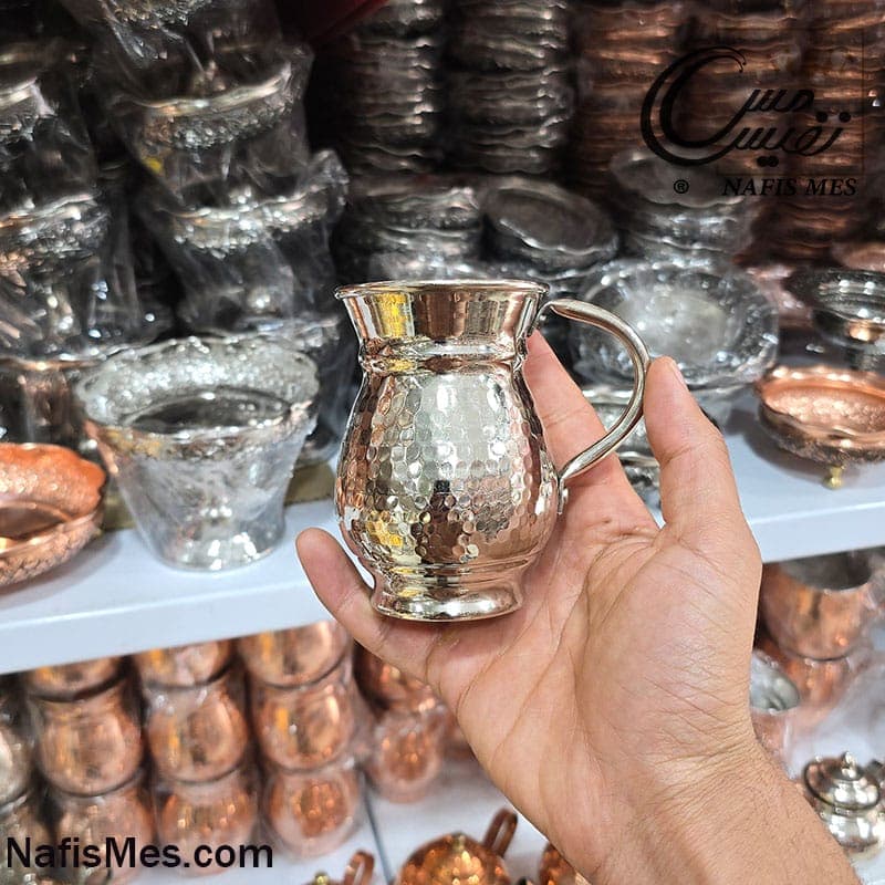 لیوان کروم چکشی مدل المیرا ( ساخته شده از مس خالص ) — تصویر ۴