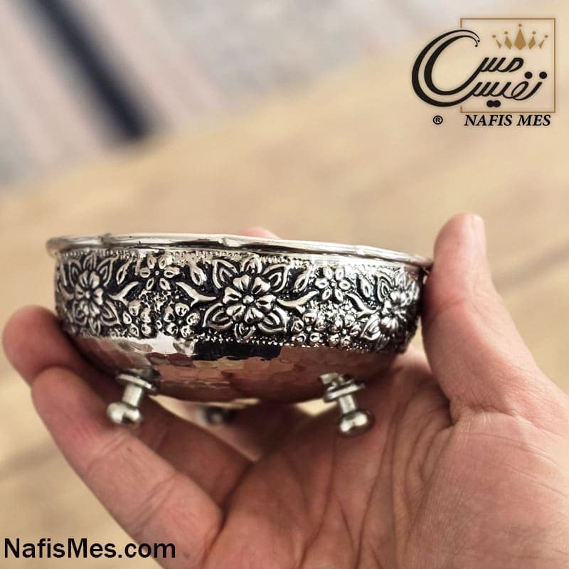 هفت سین کروم سه پایه کوتاه لب چین طرح ریما ( ست 6 تایی ) — تصویر ۵