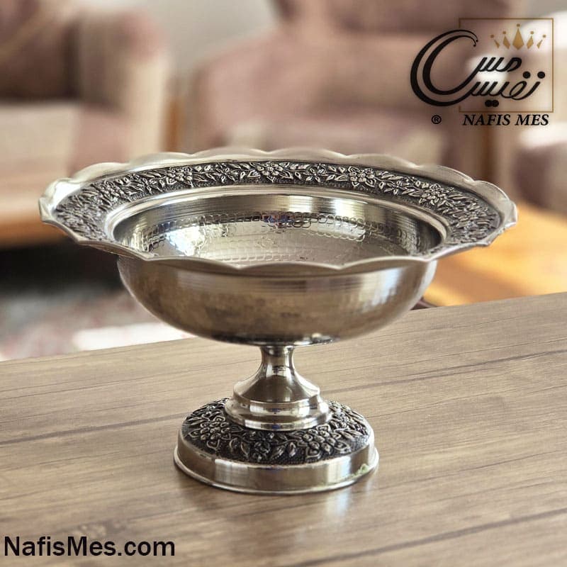 آجیل خوری کروم طرح رز الماس