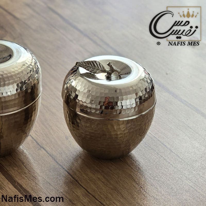 قندان کروم طرح سیب مدل نفیس (دو سایز) — تصویر ۵