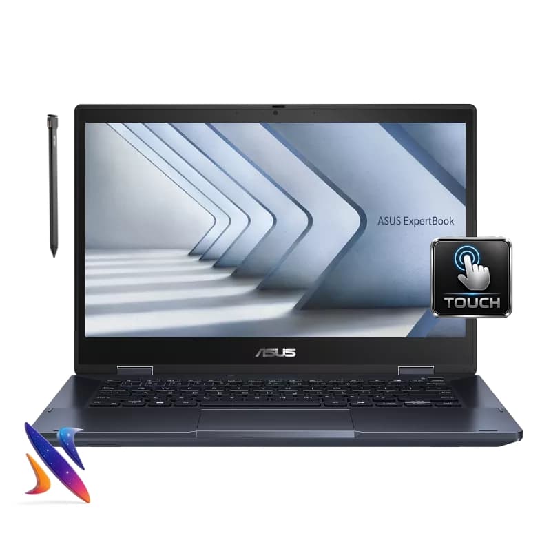 لپ تاپ 14 اینچی لمسی ایسوس ASUS ExpertBook B3402FVA Core5-120U 8GB 1TB Intel R Graphics IPS Touch + Bag & Mouse