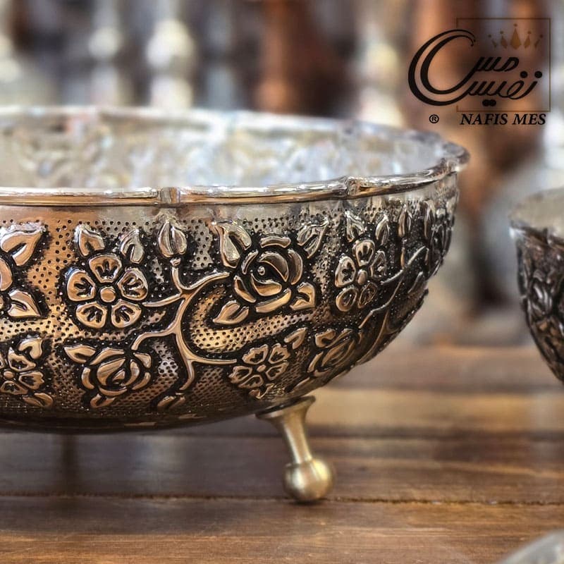 آجیل خوری کروم لوکس سه پایه مدل رهام — تصویر ۲