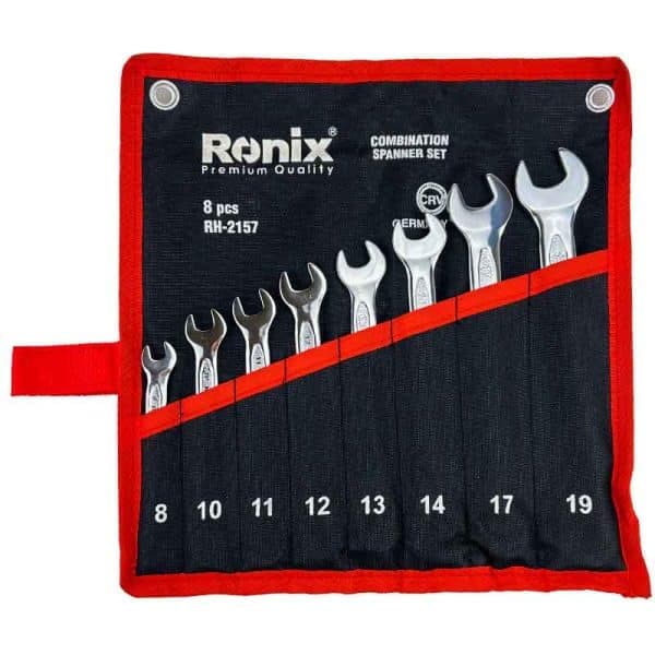 آچار سری 8 عددی یکسر تخت یکسر رینگ کیفی رونیکس RH-2157
