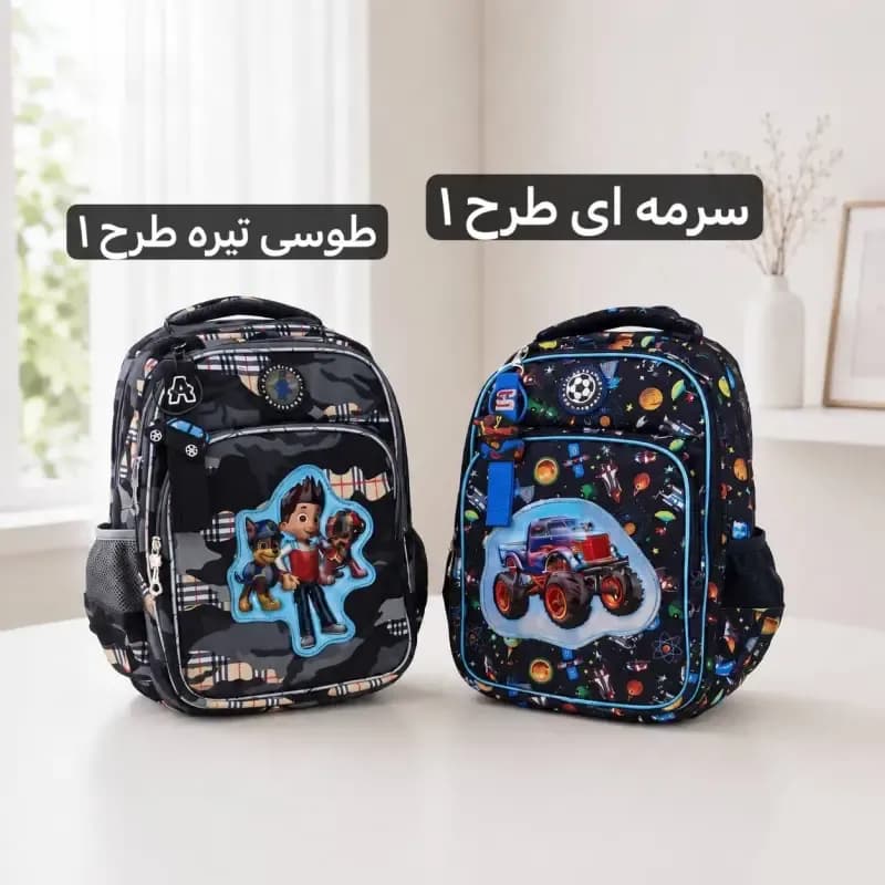 کوله پشتی طرحدار بچگانه و مدرسه ای ابعاد 40 در 35 سانتیمتر — تصویر ۵
