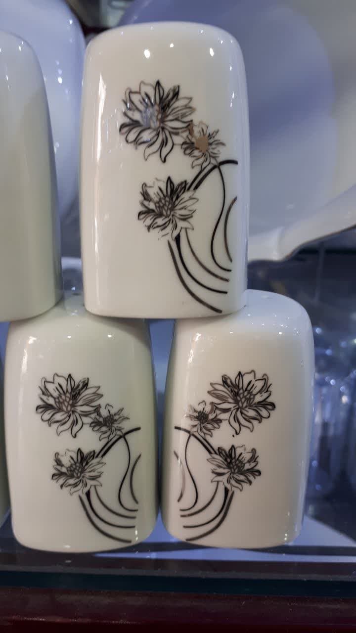 نمک پاش چینی گلدار درجه یک پردیس — تصویر ۶