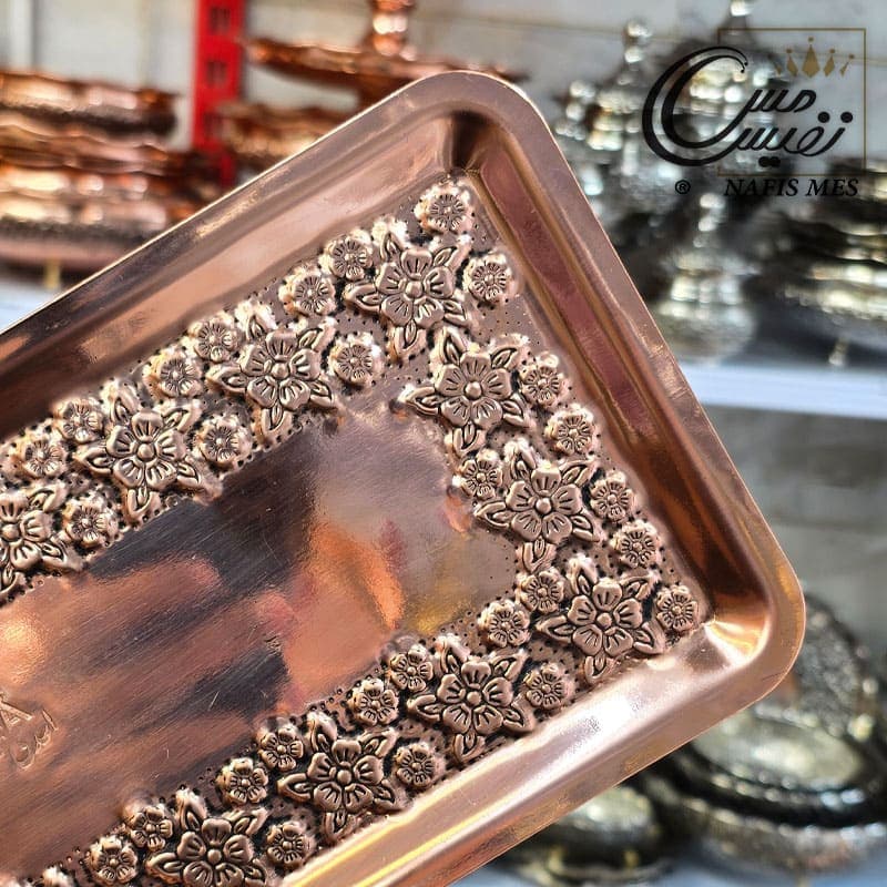 رولت خوری مسی طرح رز — تصویر ۲