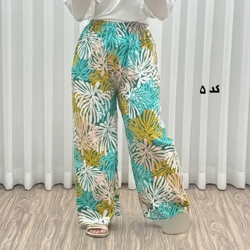 شلوار راحتی زنانه نخی فری سایز مناسب تا 46 — تصویر ۱۱