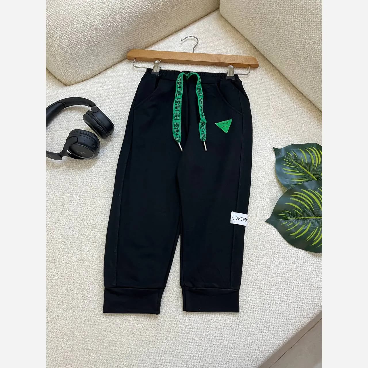 شلوار اسلش بچگانه وارداتی مشکی دورس مناسب 3 تا 8 سال سایز 110 تا 170 — تصویر ۹