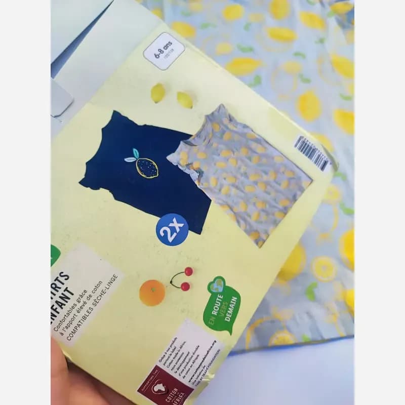 پک دو عددی تاپ دخترانه نخی پنبه ای لوپیلو آلمان تابستانی — تصویر ۷