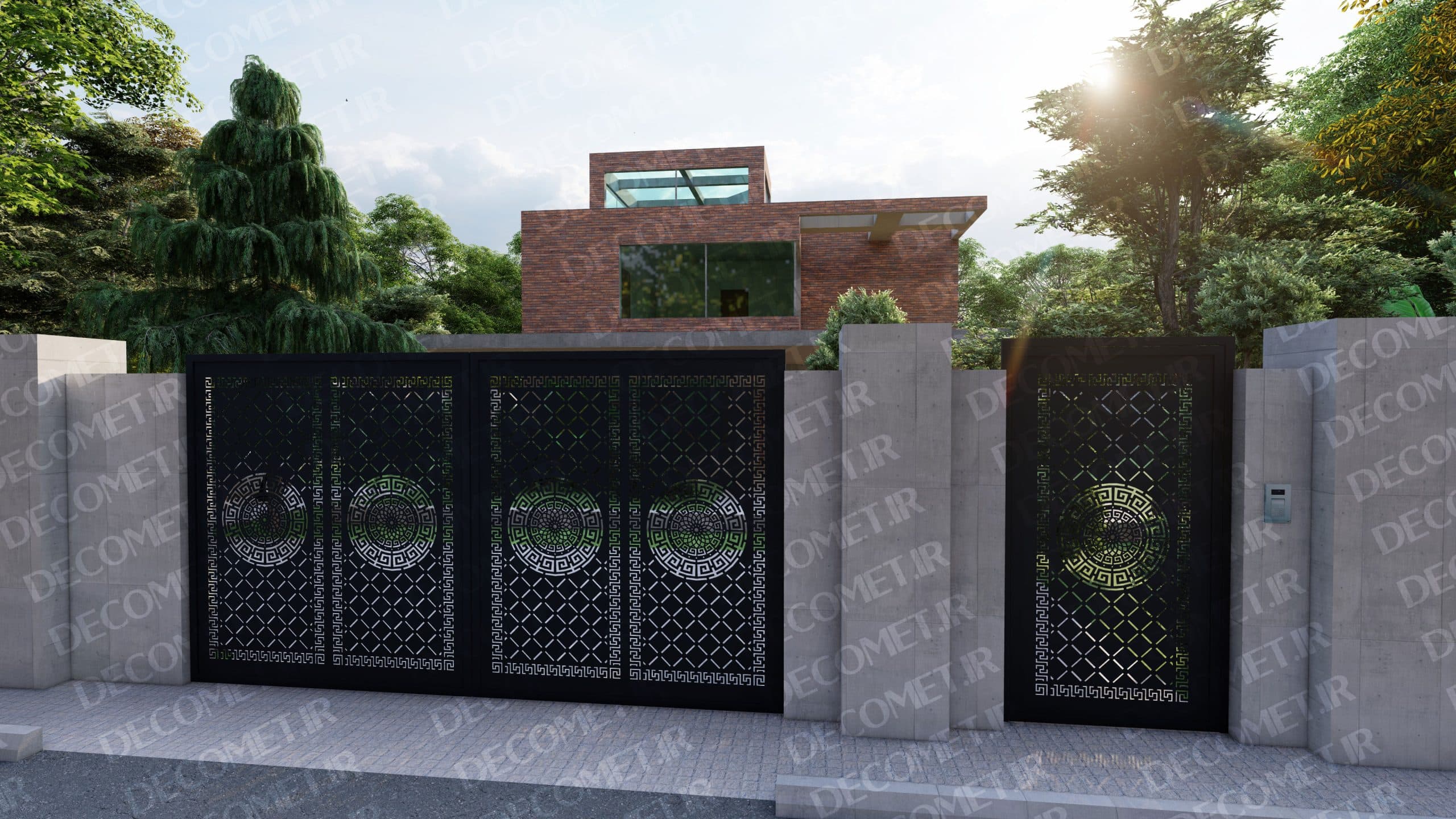 درب پارکینگ فلزی CNC کد 111 — تصویر ۲