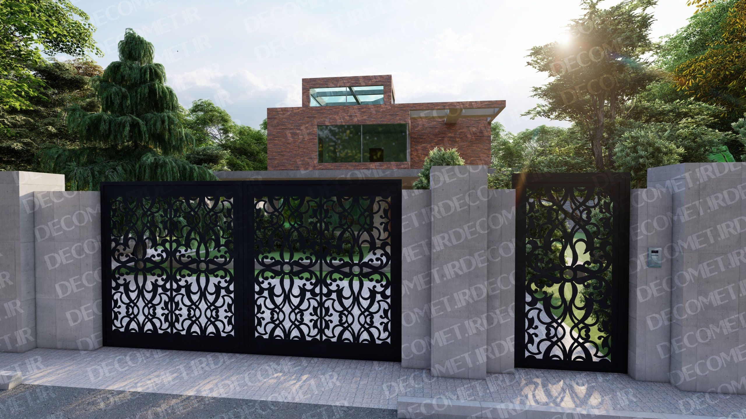درب پارکینگ فلزی CNC کد 108