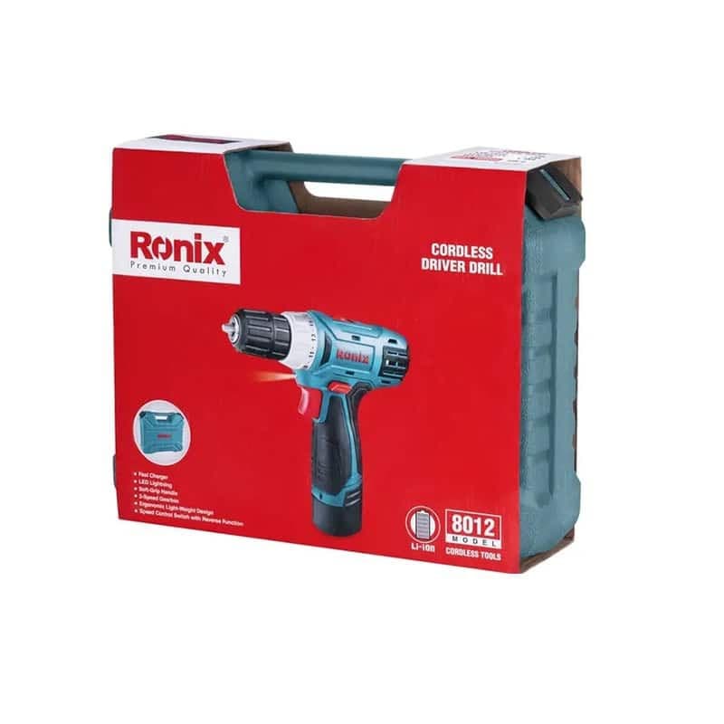 کیت دریل شارژی 12 ولت دو باطری رونیکس مدل RS-8012 — تصویر ۳