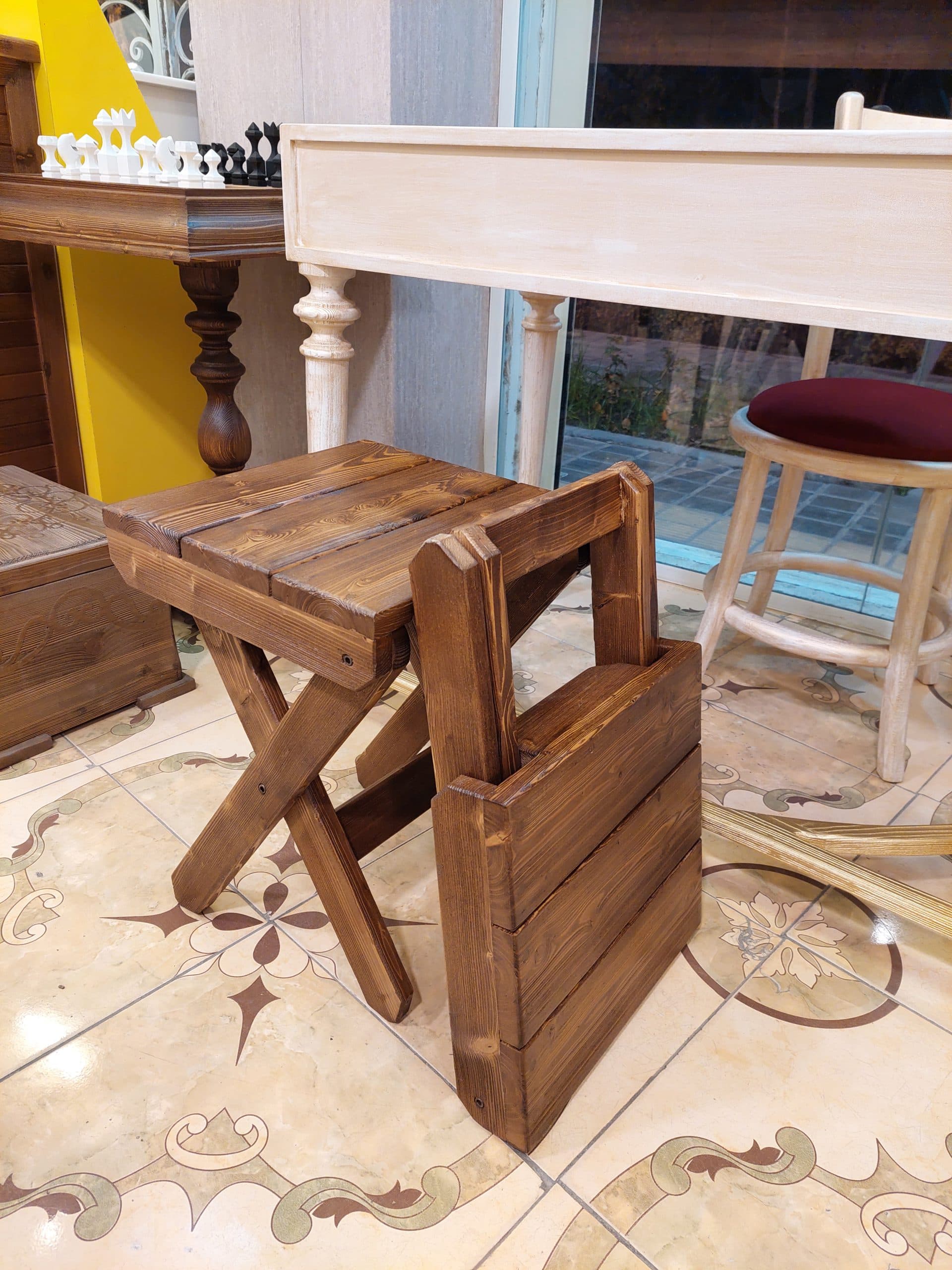 چهار پایه تاشو چوبی مسافرتی — تصویر ۷